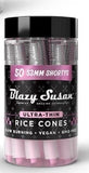 BLAZY SUSAN ULTRA THIN SHORTYS 53MM RICE CONES | 50 CT