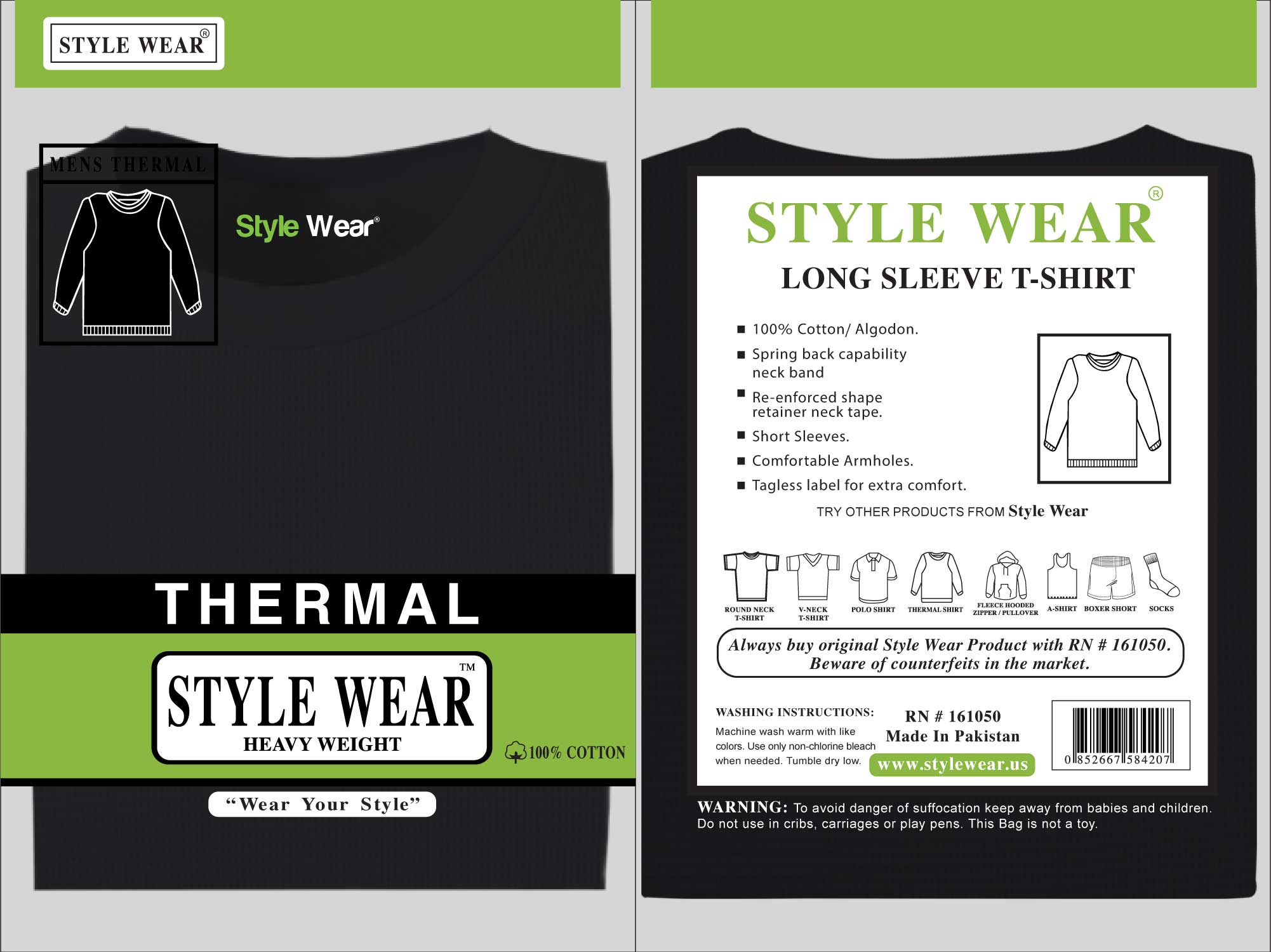 STYLE WEAR THERMAL SHIRT | 6 PACK