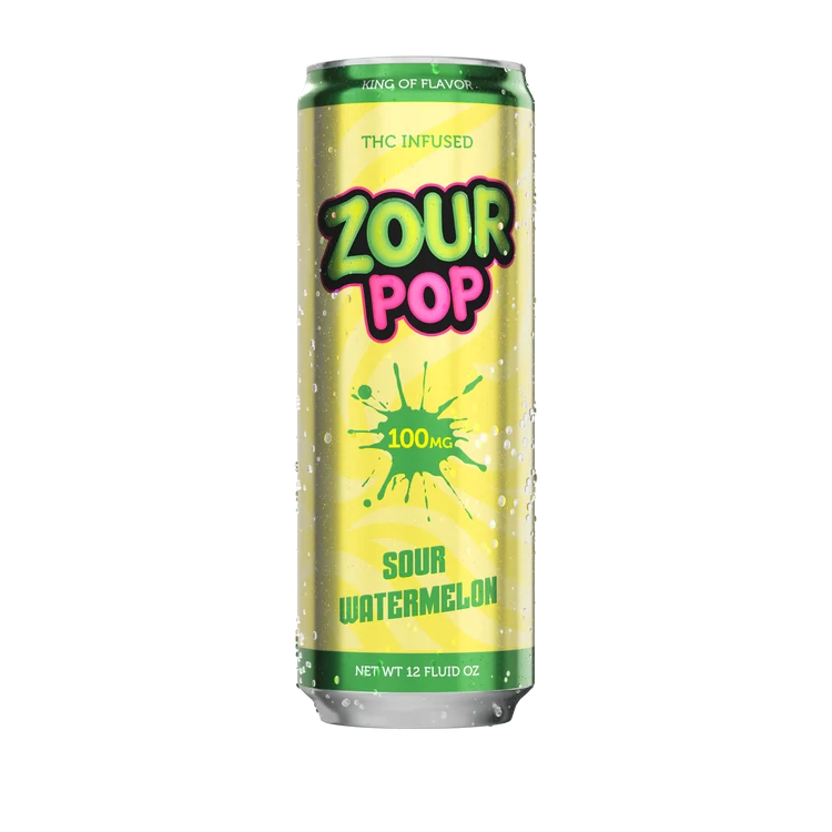 ZOUR POP INFUSED SELTZER 100 MG