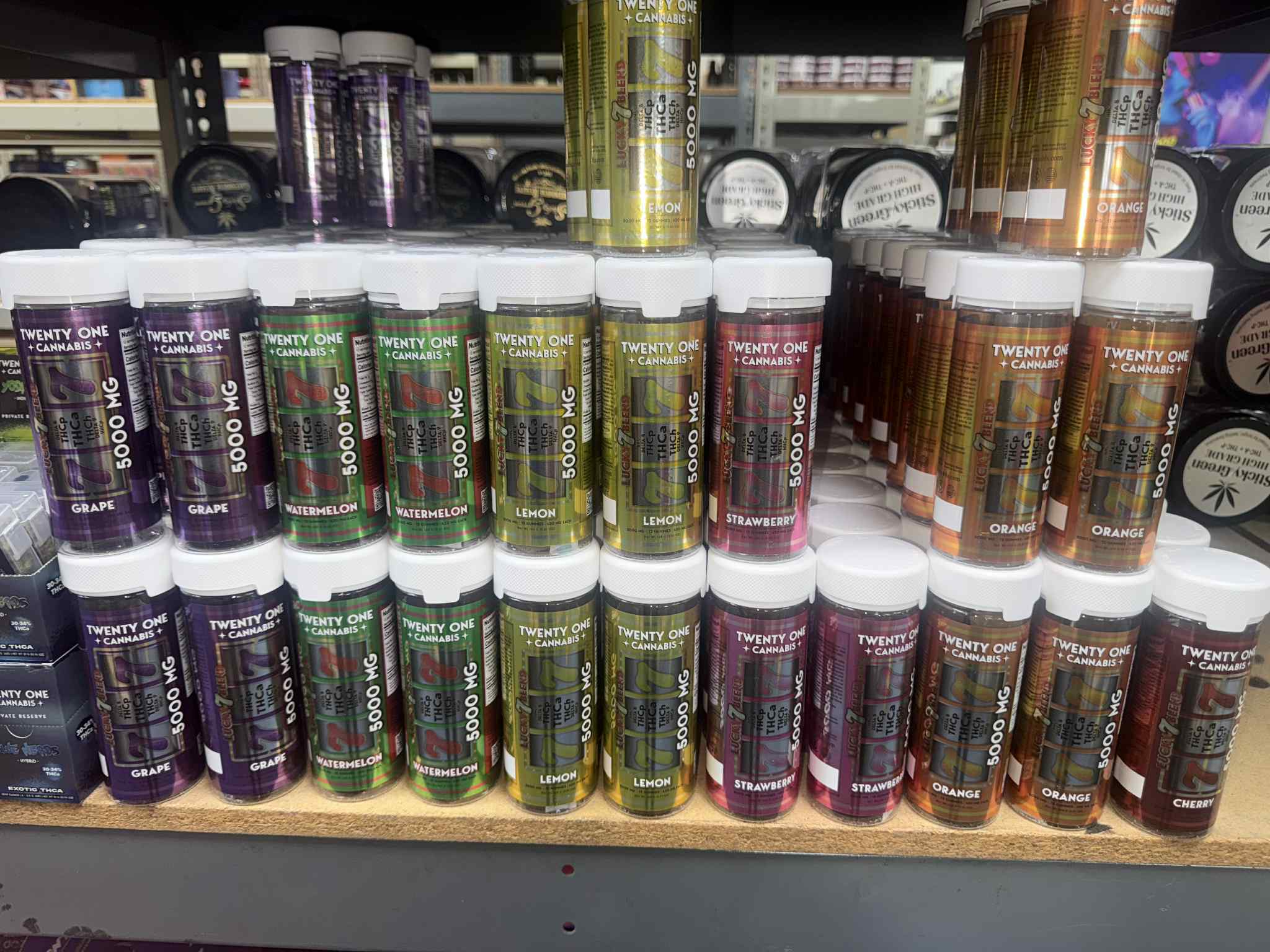 21 CANNABIS GUMMIES LUCKY 7 BLEND 5000MG | 12 CT