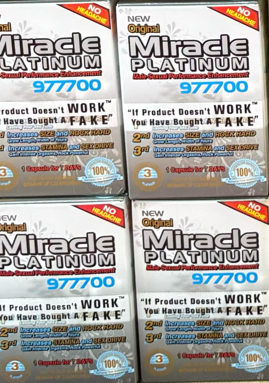 MIRACLE PLATINUM 977700 MALE ENHANCEMENT 24CT