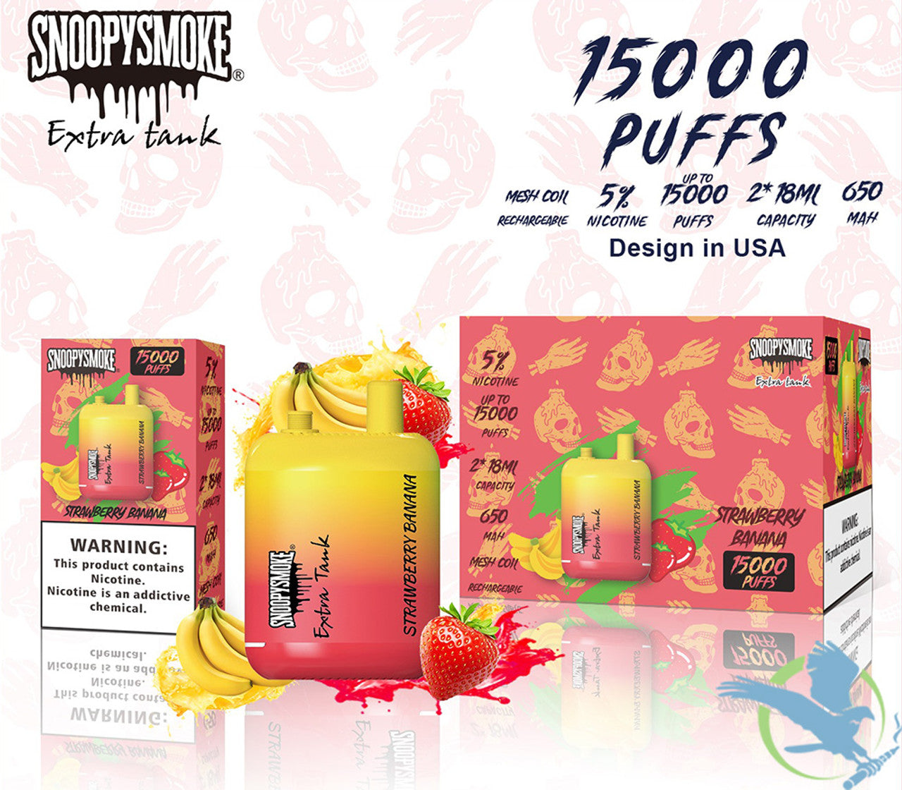 SNOOPYSMOKE EXTRA TANK | 15,000 PUFF | 10 PACK | 5% NICOTINE