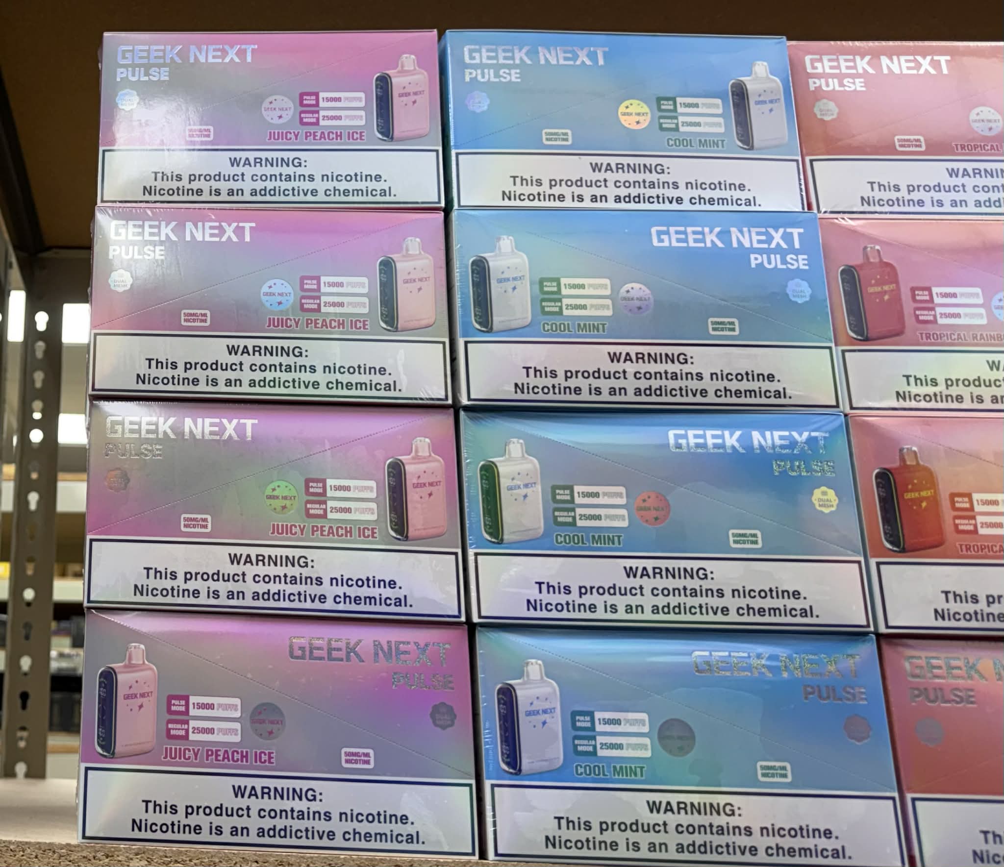 GEEK NEXT PULSE 25,000 PUFFS DISPOSABLE VAPE | 5 CT (TEXAS SB2024 COMP EAZY WHOLESALE GEEK NEXT PULSE 25,000 PUFFS DISPOSABLE VAPE | 5 CT (TEXAS SB2024 COMP EAZY WHOLESALE