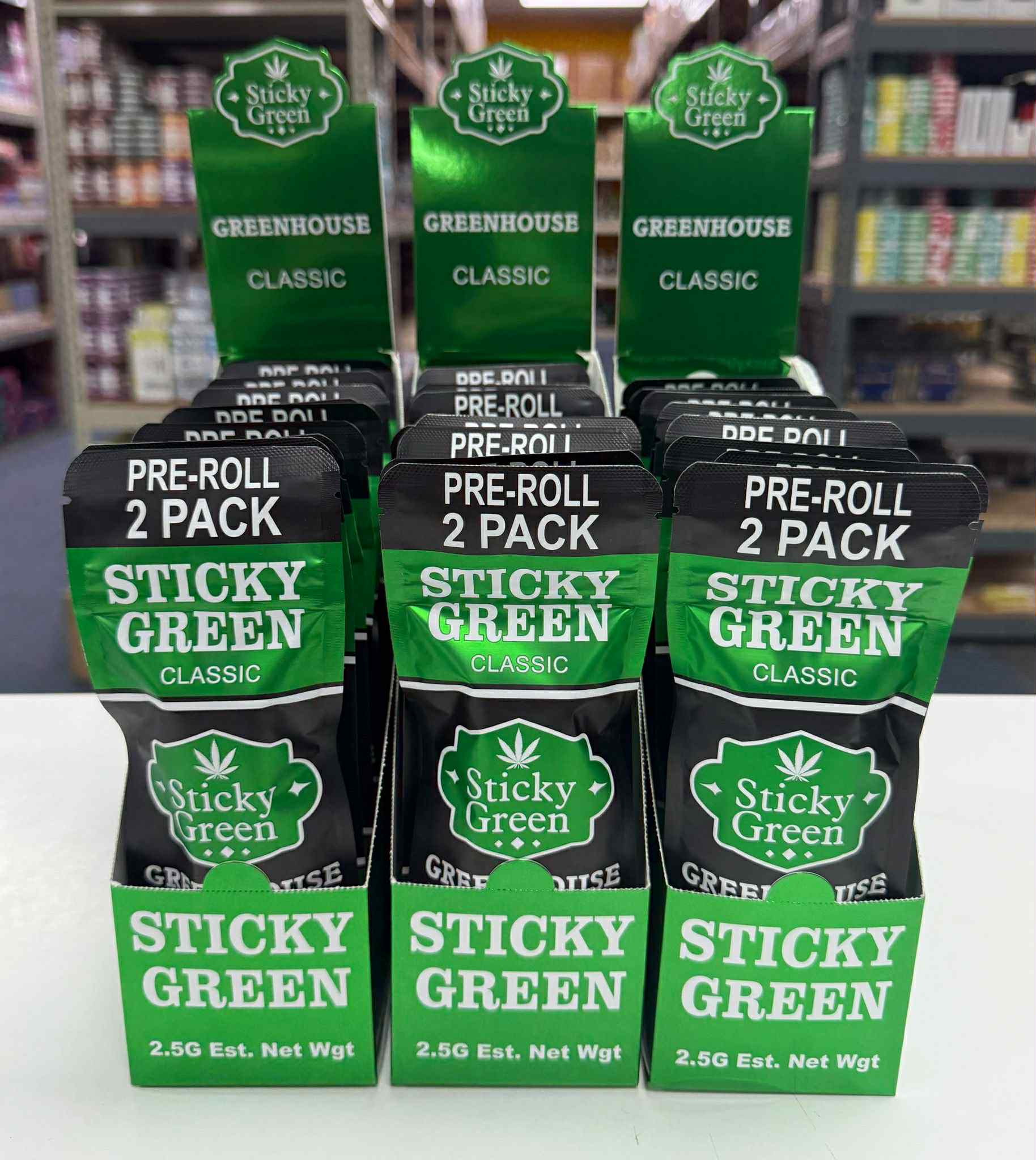 STICKY GREEN GREENHOUSE SINGLE PRE-ROLLS | 2PK
