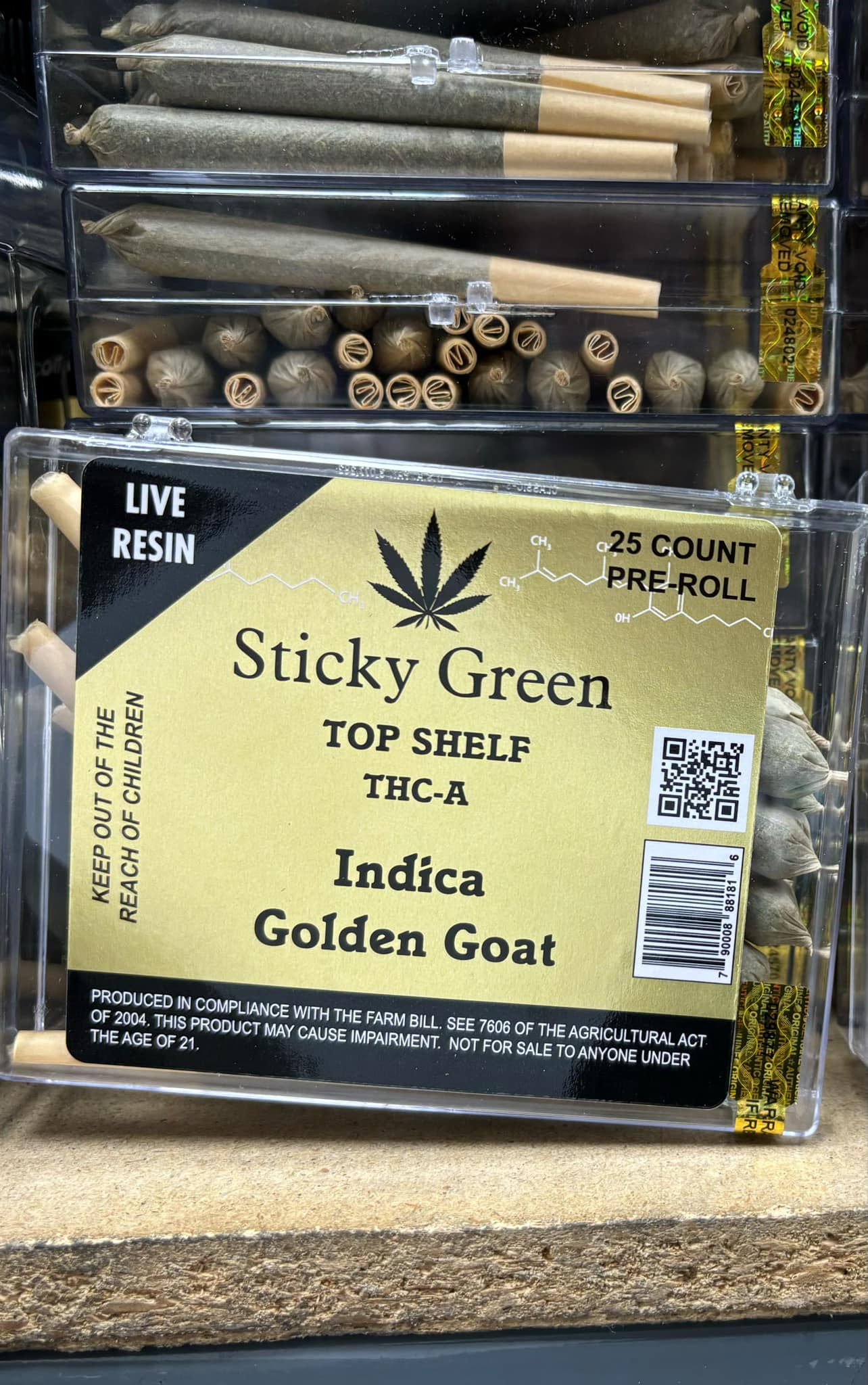 STICKY GREEN 25 COUNT PRE-ROLLS