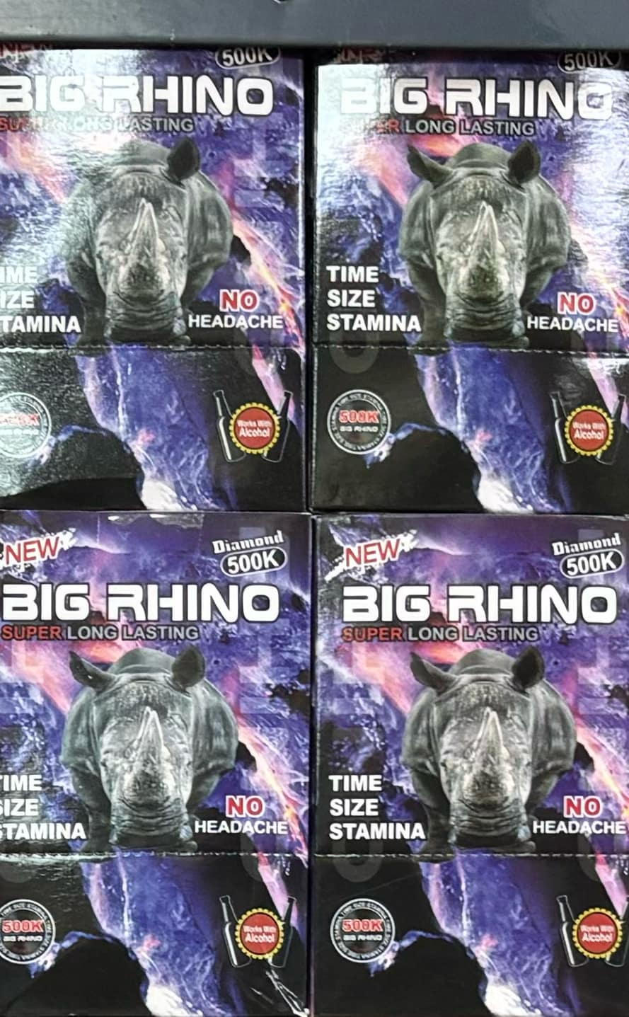 BIG RHINO 500K MALE ENHANCEMENT CAPSULES 24CT