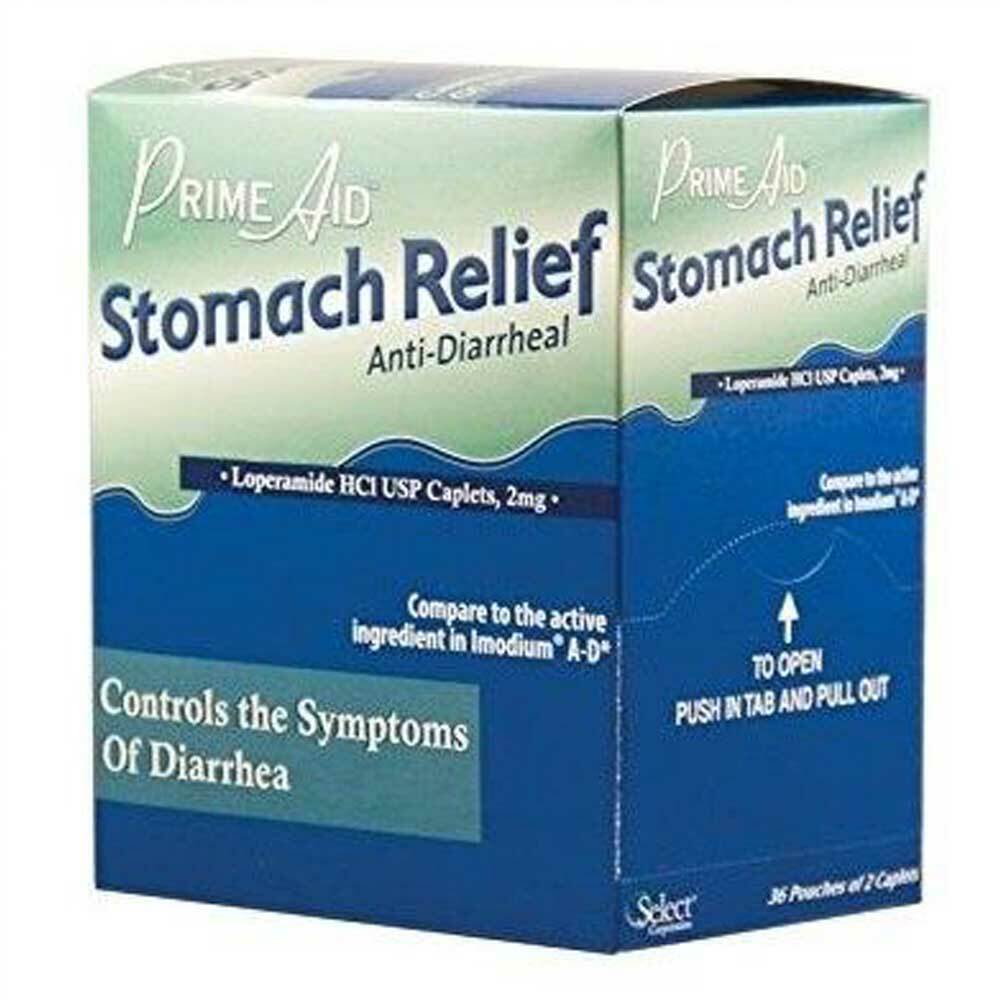 PRIME AID STOMACH RELIEF ANTI DIARRHEAL 36PK 2CT DISPENSER