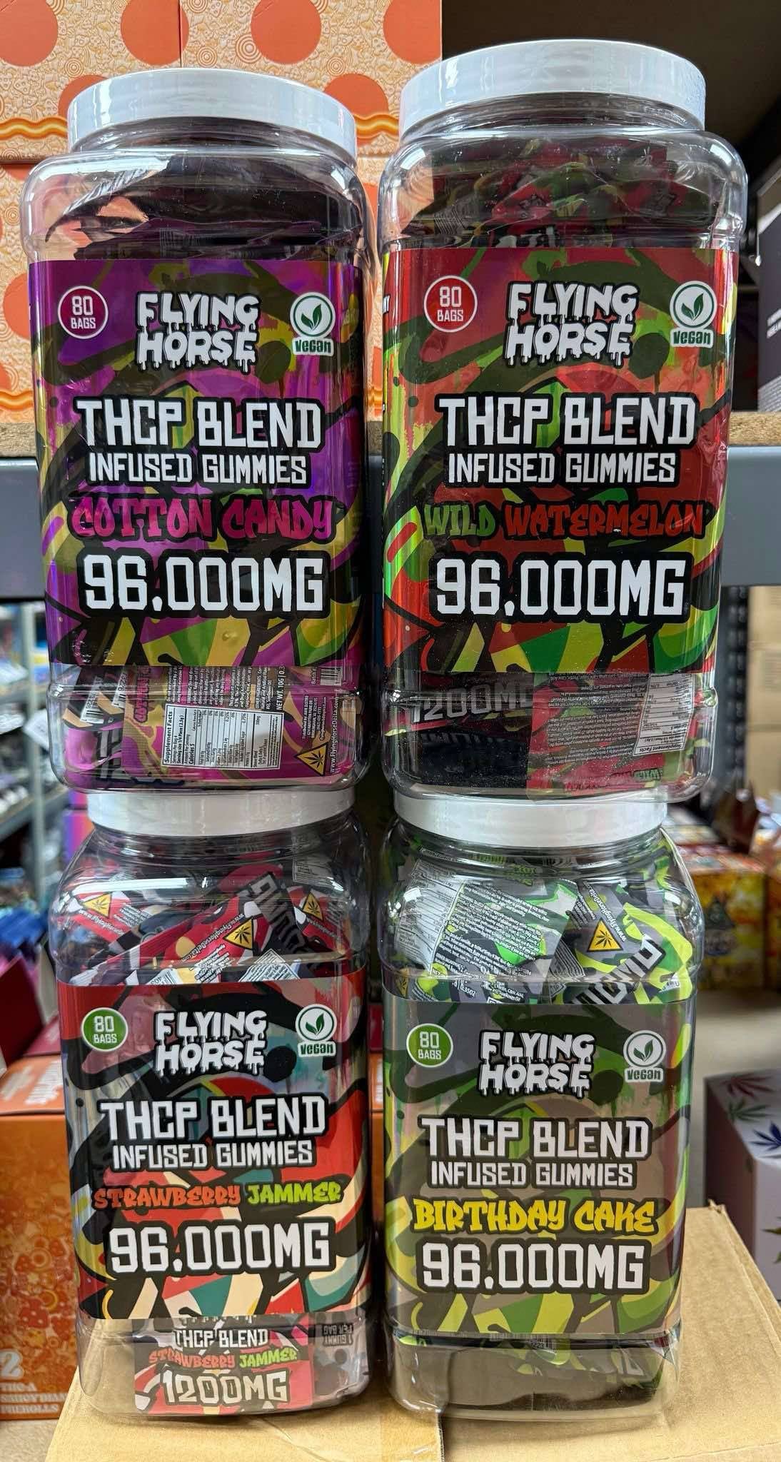 FLYING HORSE THCP GUMMIES 96000MG JAR | 80 CT