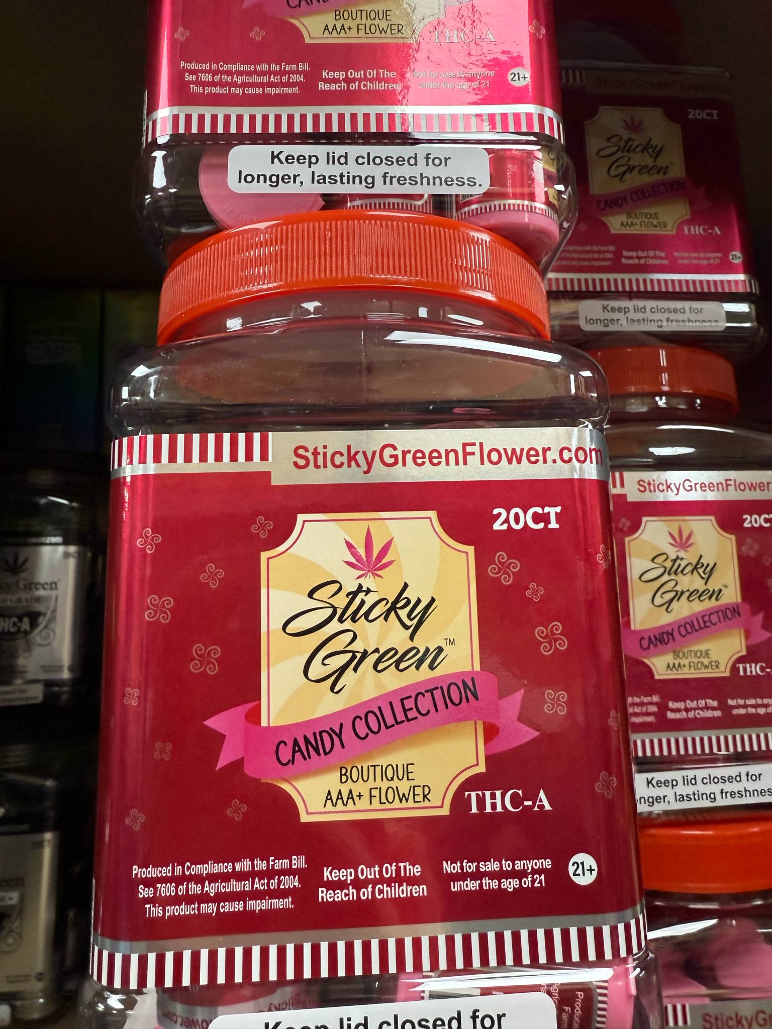 STICKY GREEN CANDY COLLECTION 1G FLOWER JAR | 20 CT
