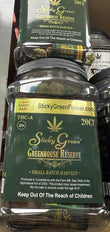 STICKY GREEN - GREENHOUSE RESERVE THC-A FLOWER JAR | 20 CT | 1G