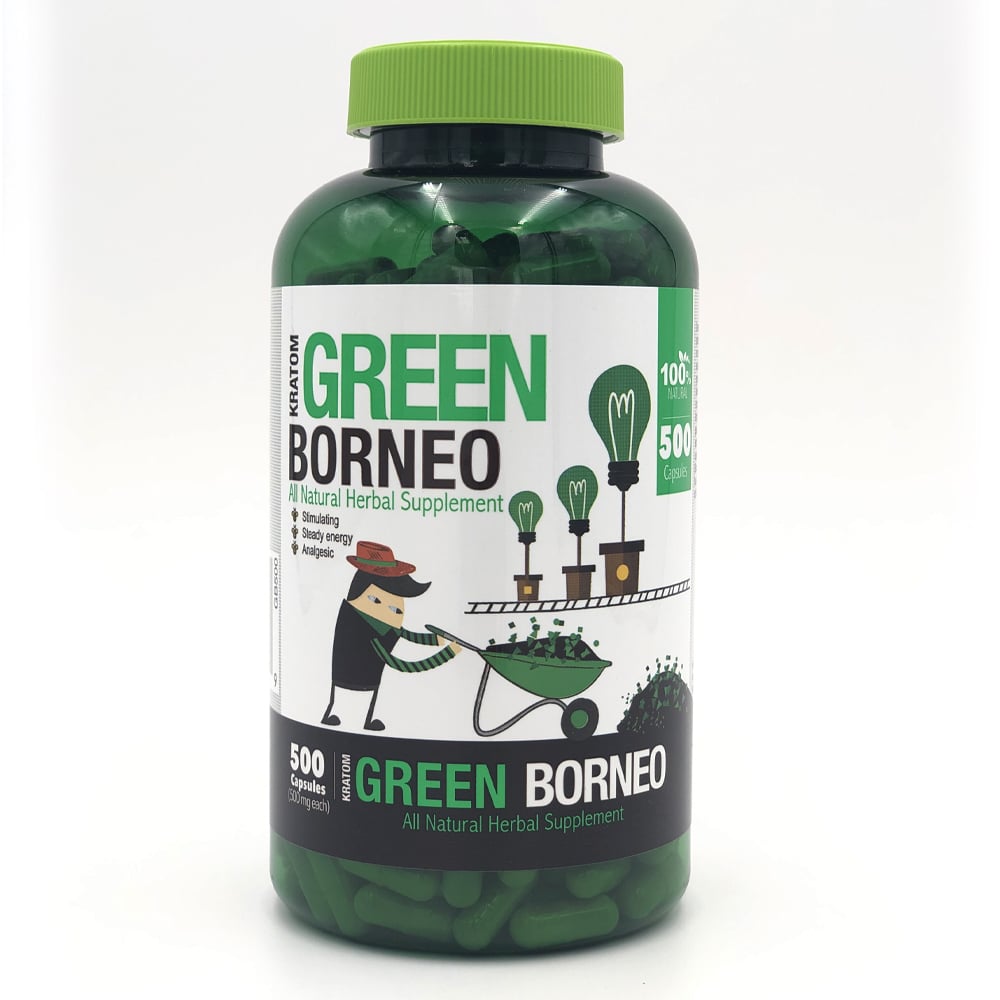 GREEN BORNEO BUMBLE BEE KRATOM CAPSULES | 500 CAPSULES