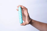 LOLA USB RECHARGABLE SILICONE 10-FUNCTION VIBRATING TWISTY BULLET BLUE