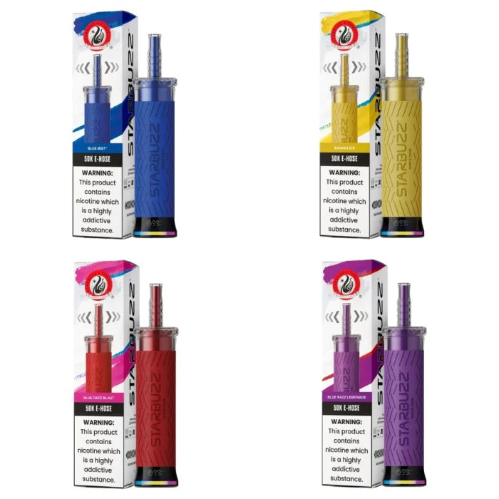 STARBUZZ E-HOSE DISPOSABLE 50,000 PUFFS | 5 CT (TEXASSB2024COMPLIANT)