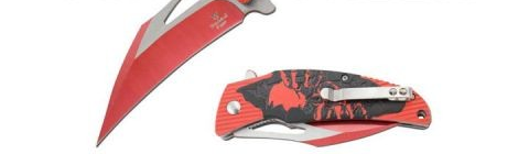 SE-1224-1RD RED SKULL KNIFE