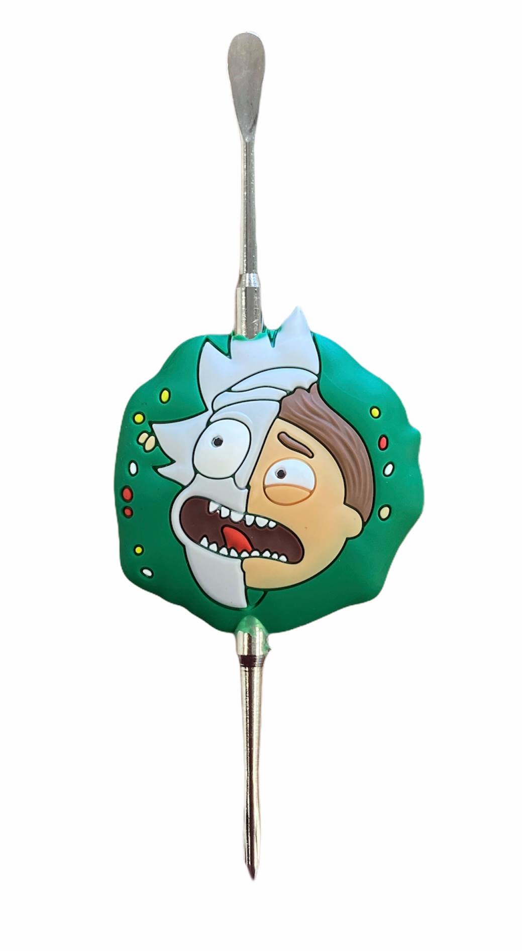 METAL / SILICONE DABBER TOOL, RICK AND MORTY DESIGN A | SINGLE UNIT