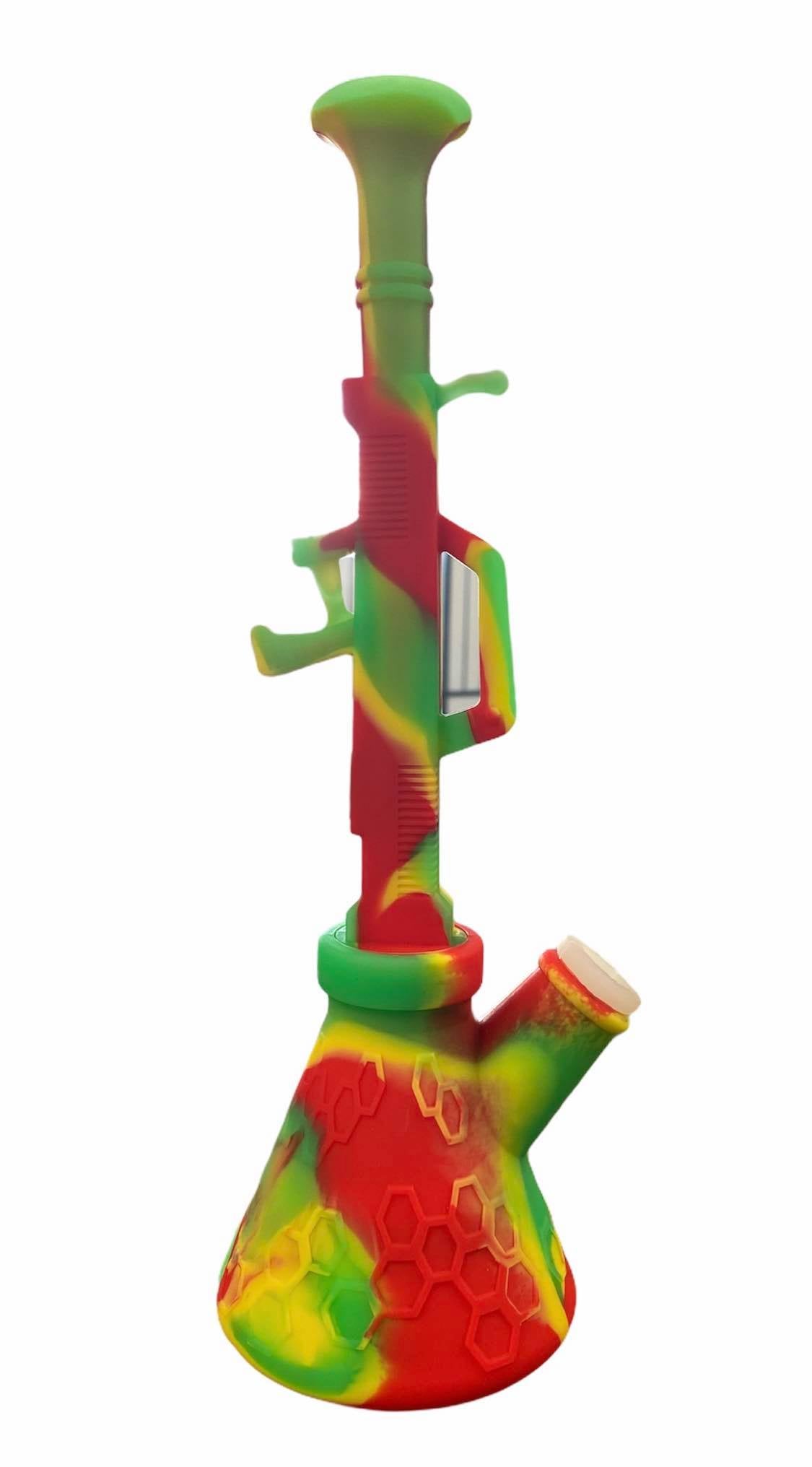 SILICONE AK47 WATERPIPE, VARIOUS COLORS