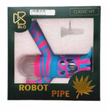 BLO ROBOT SILICONE PIPE | PINK AND BLUE
