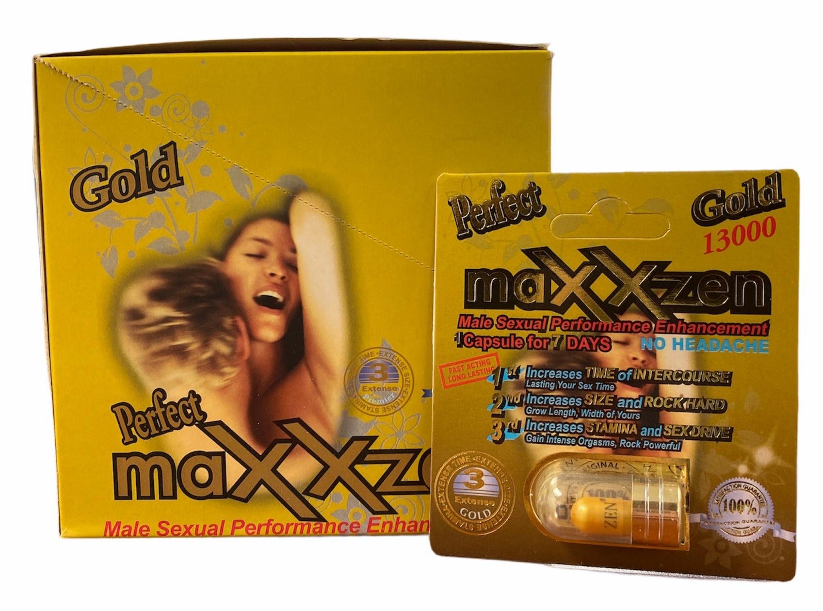 MAXXZEN PERFECT GOLD SEX PILLS | BOX OF 24