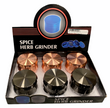SPICE HERB METAL GRINDER, 4 PART, ROSE GOLD & STEEL GREY, TG-105S | PACK OF 6