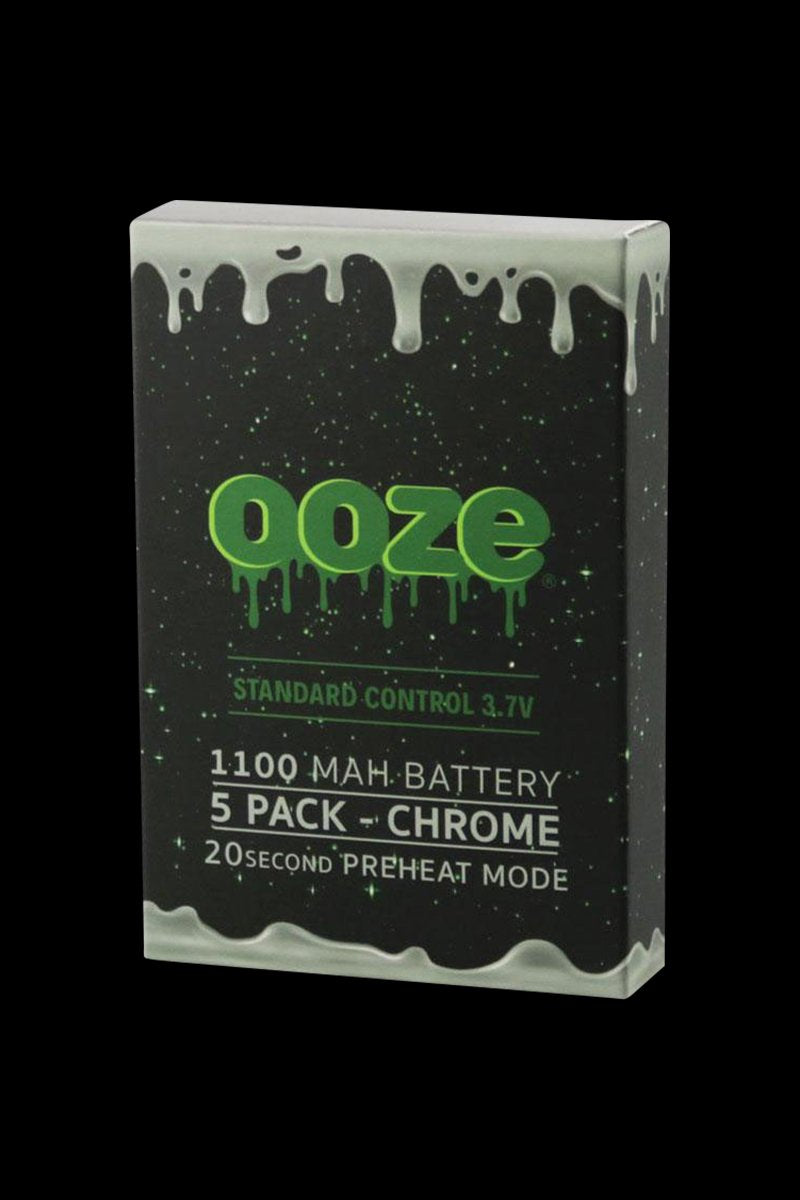 OOZE 5 PACK STANDARD 1100 MAH BATTERY, CHROME