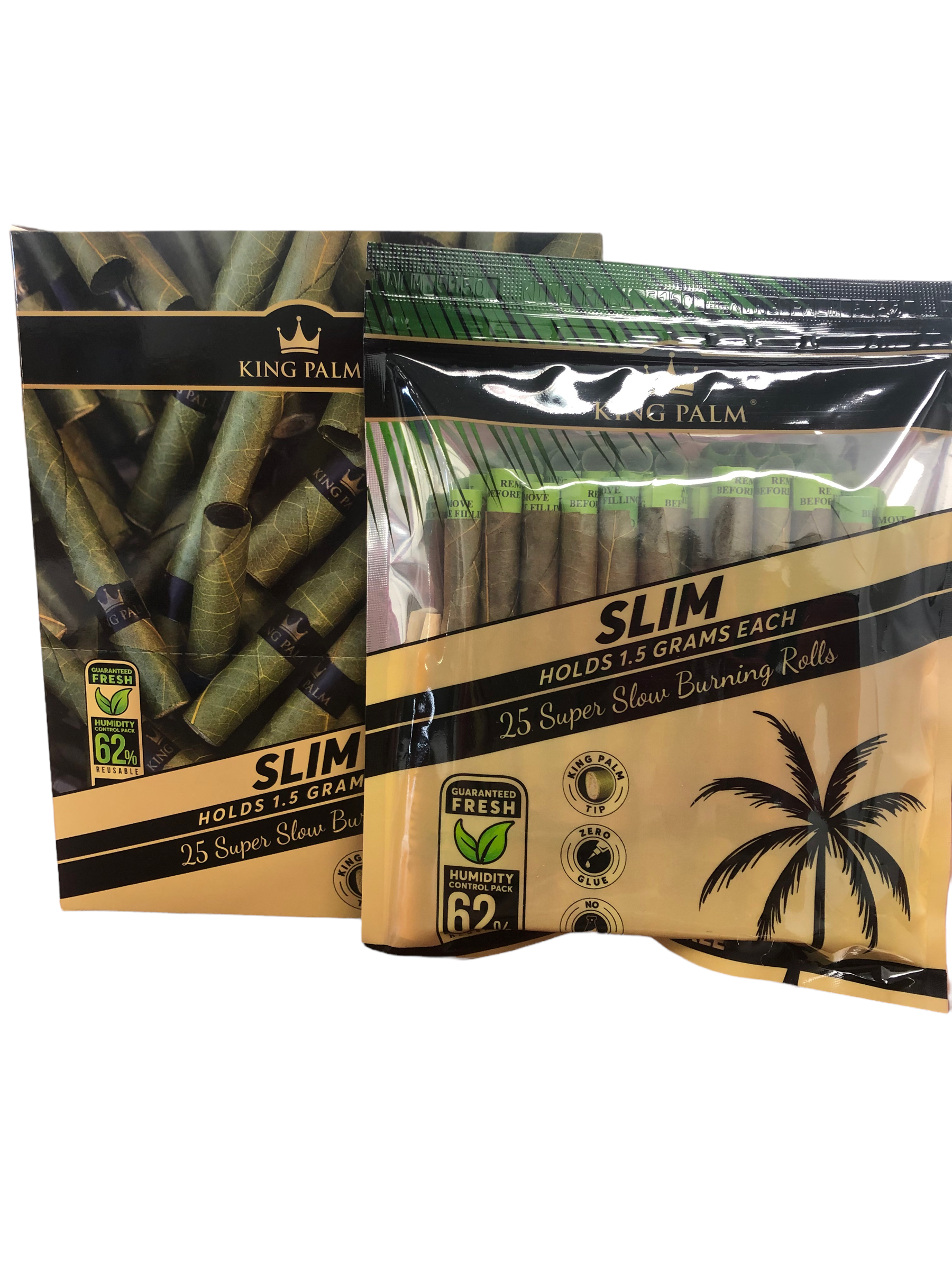 KING PALM SLIM (25 SUPER SLOW BURNING ROLLS)