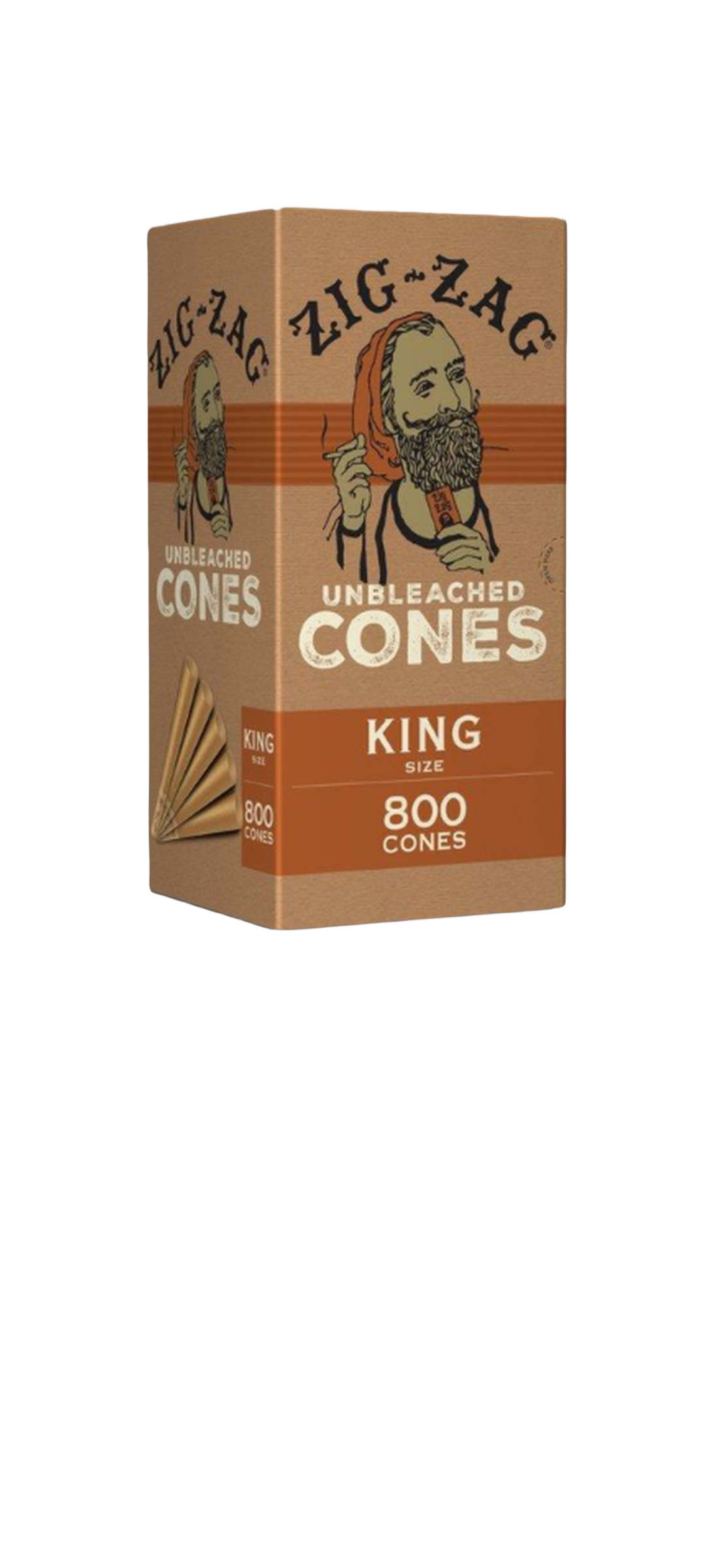 ZIG ZAG CONES | UNBLEACHED KING SIZE | 800 PK