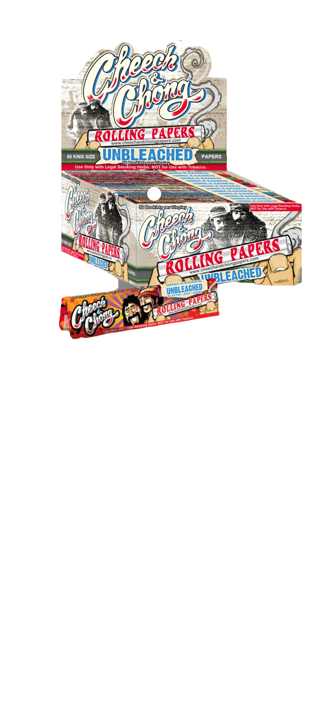 CHEECH AND CHONG | UNBLEACHED KING SIZE PAPERS | 50PK