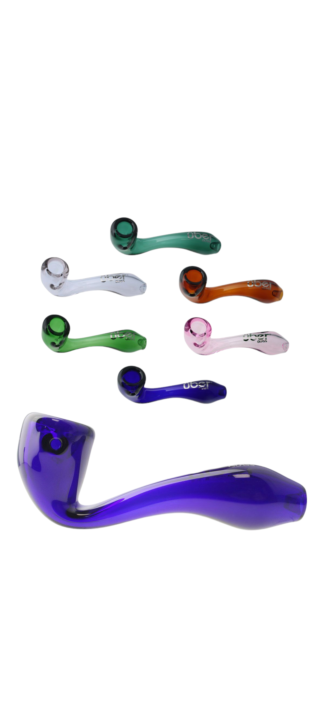 UBER GLASS | 3.5" SHERLOCK PIPE | ASSORTED COLORS