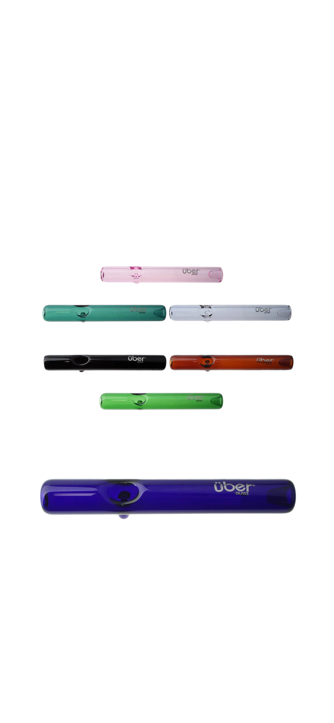 UBER GLASS | 1" X 7" STEAMROLLER W/ STAND | ASSORTED COLORS