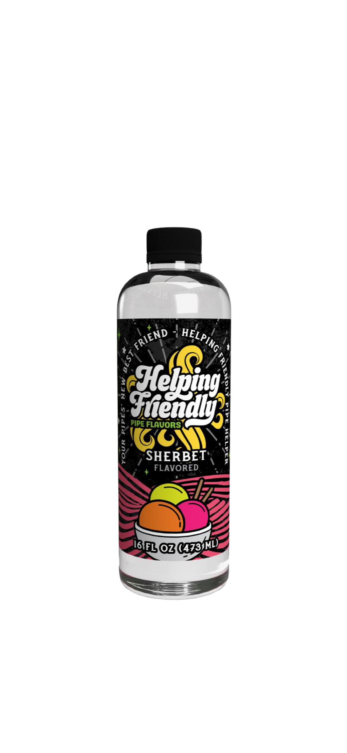 HELPING FRIENDLY | FLAVORED WATER FOR WATERPIPES | 16 FL OZ