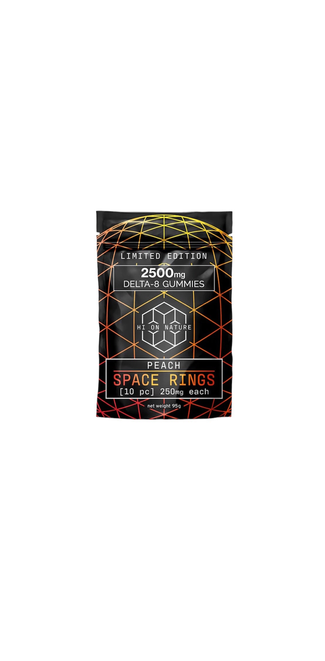 HI ON NATURE | D8 SPACE RINGS 2500MG | 10PC