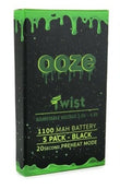 OOZE 5 PACK TWIST 1100 MAH BATTERY, BLACK