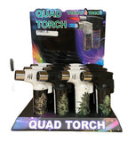 TECHNO TORCH LIGHTER QUAD TORCH BUD DESIGN | PACK OF 12